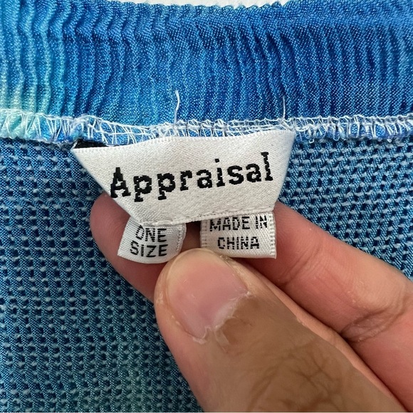 Appraisal One Size Multicolor Smocked Strapless Tie Dye Resort Wear Midi Dress - Picture 7 of 10